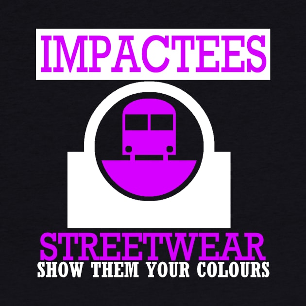 IMPACTEES STREETWEAR TRAIN LOGO PURPLE by impacteesstreetwear